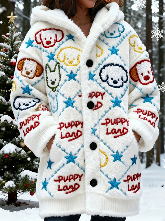 Women's Retro Animal Art Print Comfortable Flannel Jacket