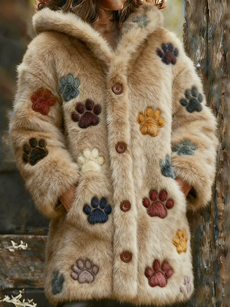 Women's Retro Animal Art Print Comfortable Flannel Jacket