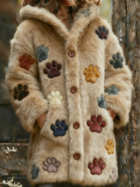 Women's Retro Animal Art Print Comfortable Flannel Jacket