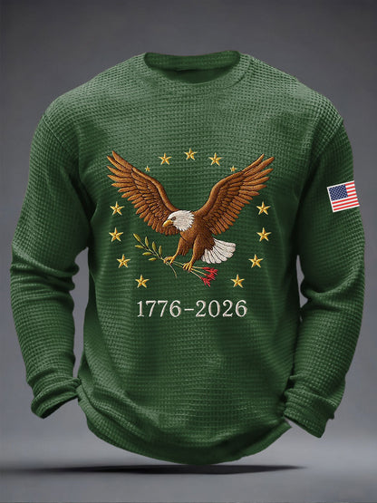 Men's Waffle Print Casual T-Shirt