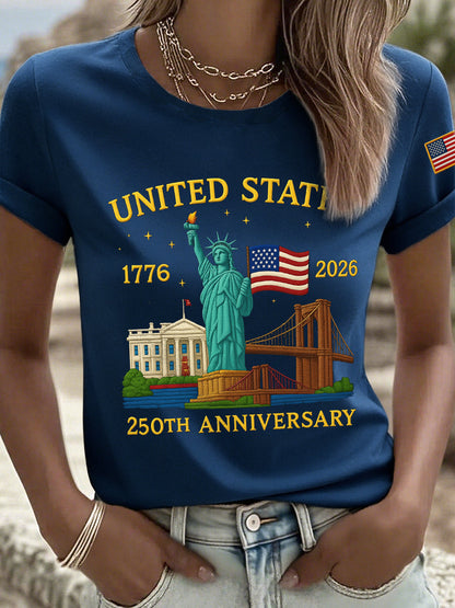 Women's American 250th Anniversary Print T-Shirt