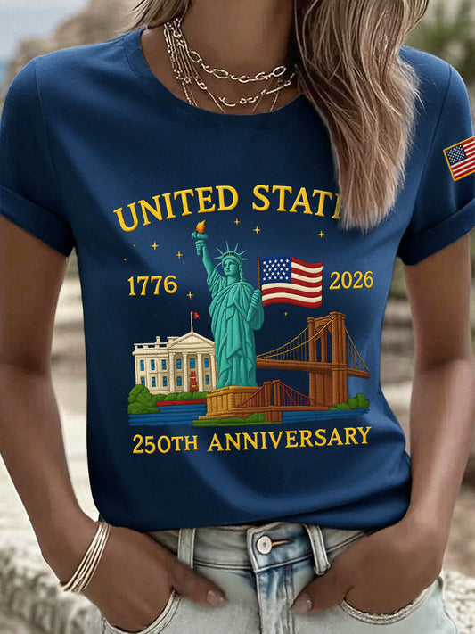 Women's American 250th Anniversary Print T-Shirt