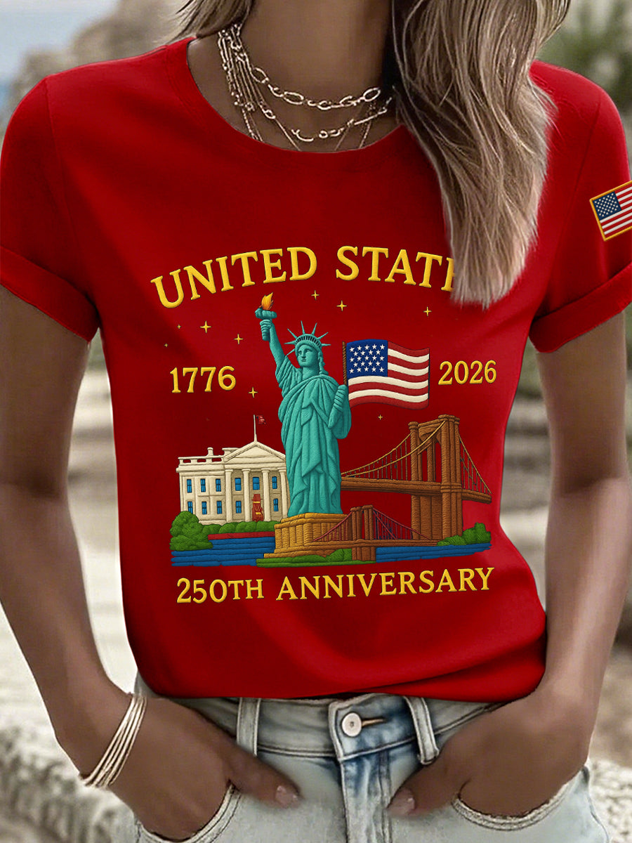 Women's American 250th Anniversary Print T-Shirt