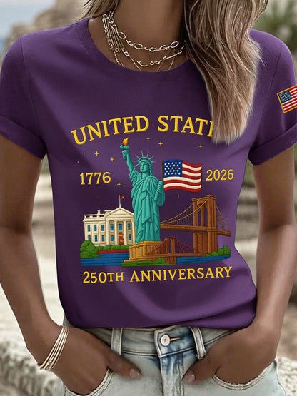 Women's American 250th Anniversary Print T-Shirt