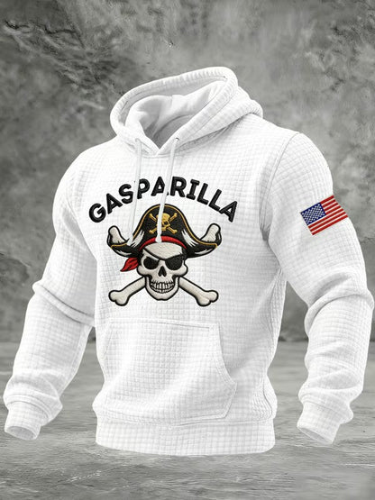 Men's Gasparilla Pirate Festival Printed Casual Checkered Cotton Hoodie