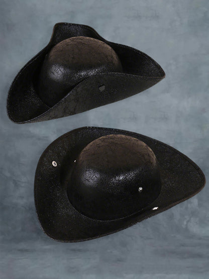 Unisex PU Leather Pirate Hat Gasparilla Pirate Fest Hat