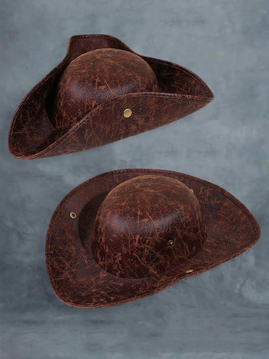 Unisex PU Leather Pirate Hat Gasparilla Pirate Fest Hat