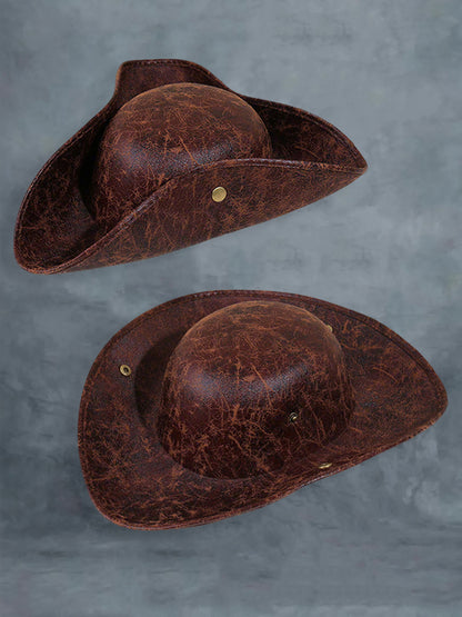 Unisex PU Leather Pirate Hat Gasparilla Pirate Fest Hat