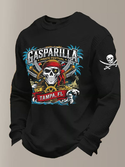 Men's Gasparilla Pirate Festival Printed Waffle Sweatshirt