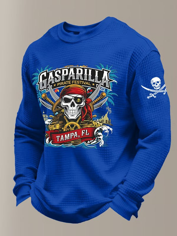 Men's Gasparilla Pirate Festival Printed Waffle Sweatshirt