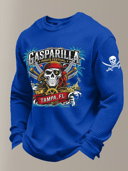 Men's Gasparilla Pirate Festival Printed Waffle Sweatshirt