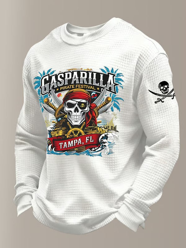 Men's Gasparilla Pirate Festival Printed Waffle Sweatshirt