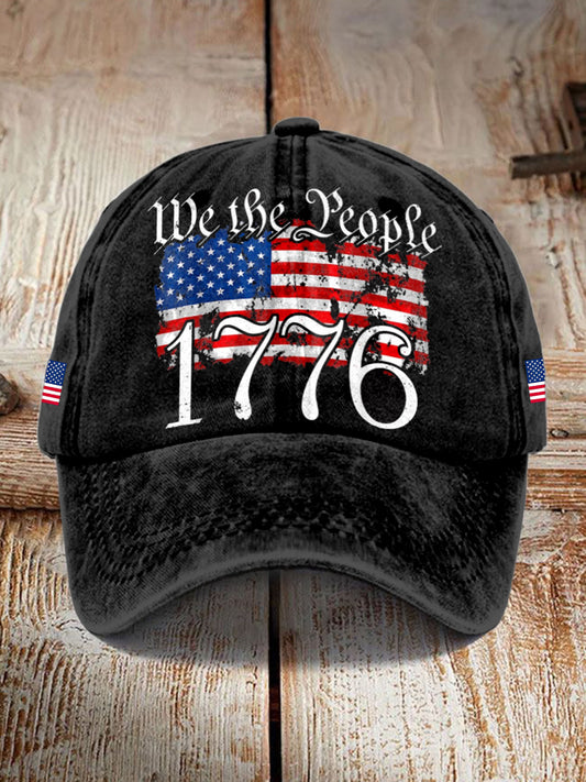 Unisex Commemorative Printed Washed Hat