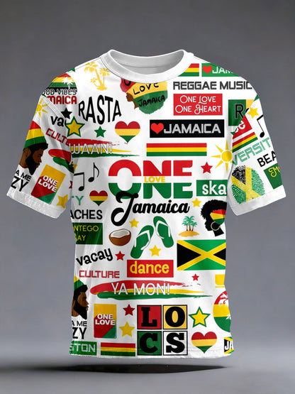 Men's Reggae Music Inspired Print T-Shirt
