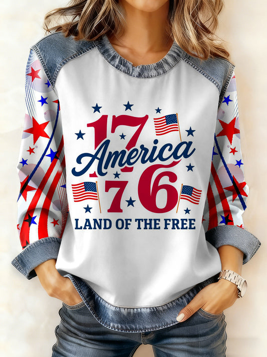 Women's Retro Anniversary Printed Sweatshirt