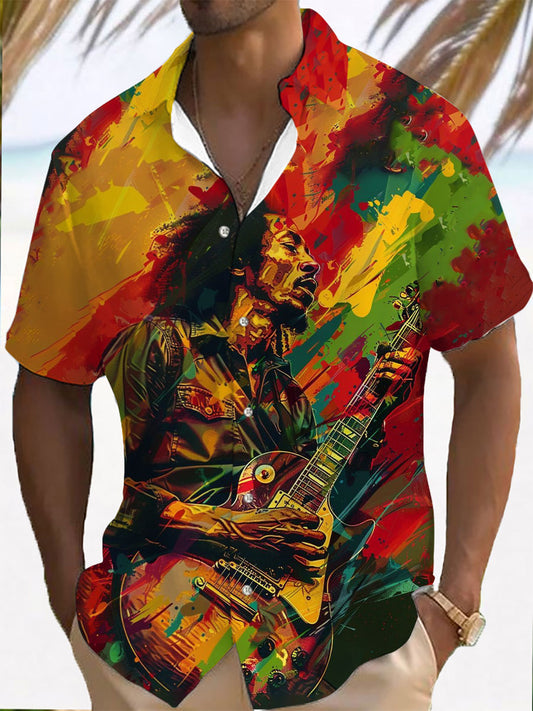 Men's reggae short-sleeve shirt