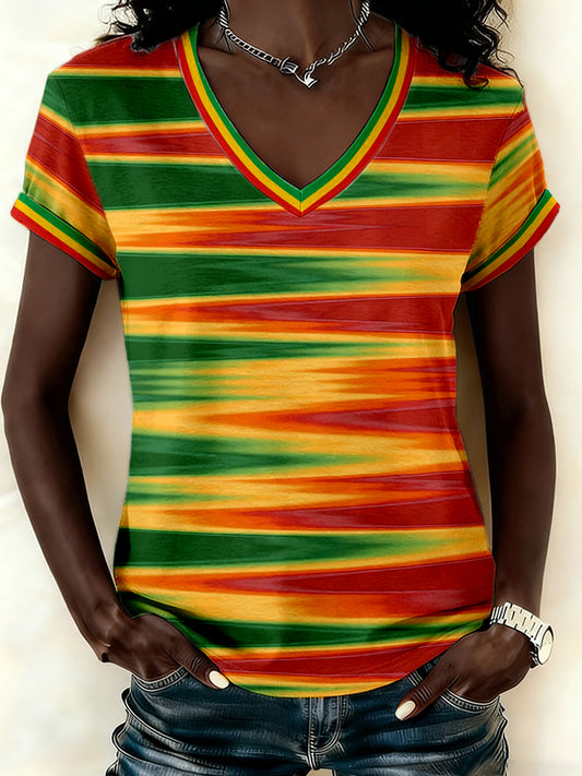 Women's Reggae Music Inspired Print T-Shirt