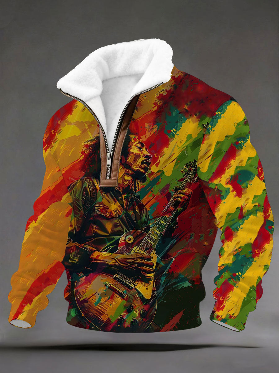 Men's reggae plush sweatshirt