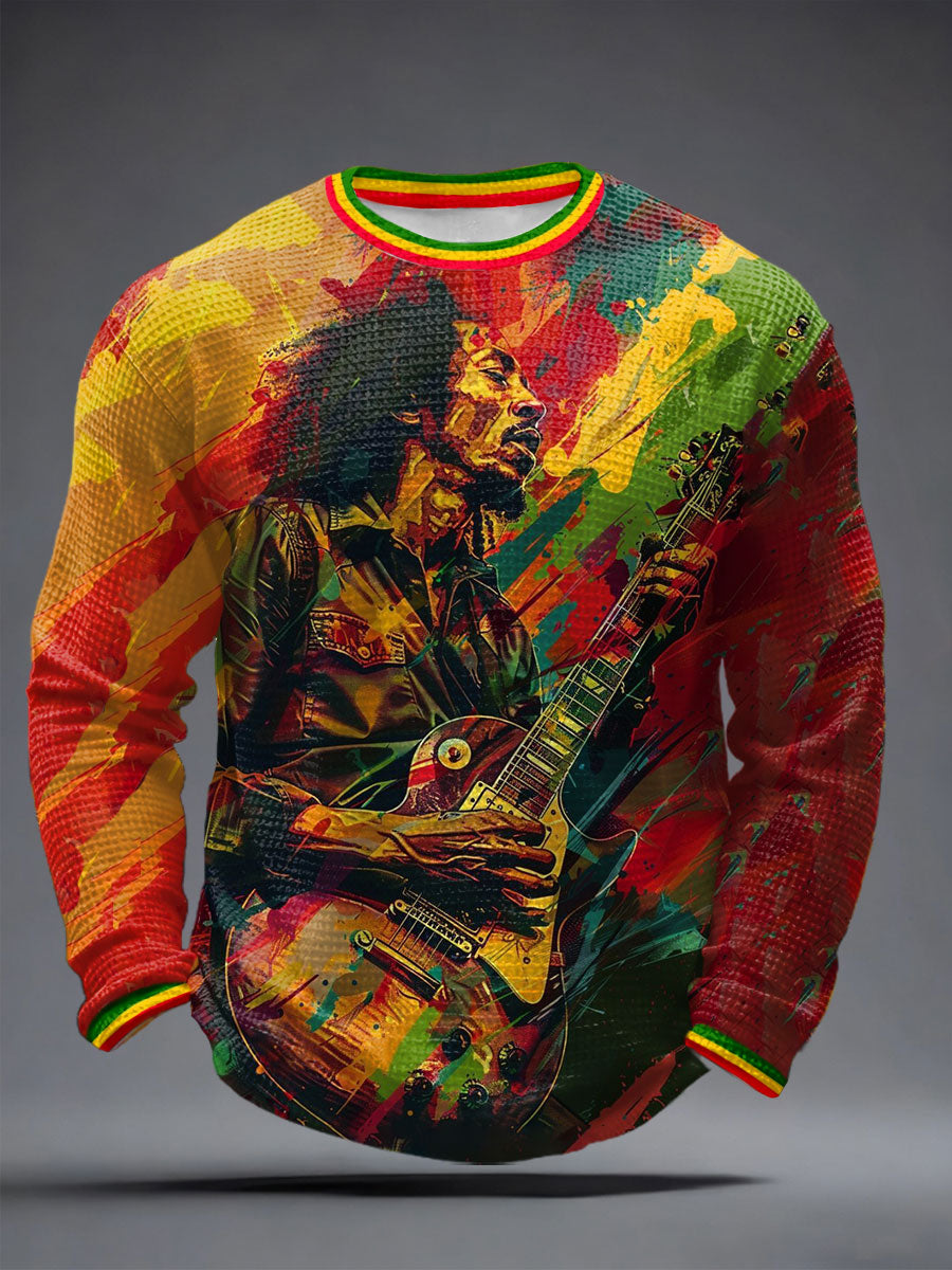 Men's Reggae Waffle Long-Sleeve T-Shirt