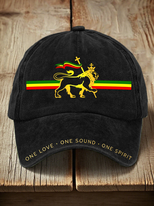 Unisex Reggae Inspired Lion Print Hat