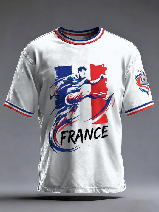 Men's France Soccer Printed T-shirt