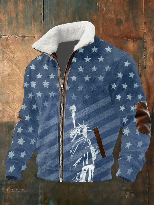 Men's Retro Anniversary Printed Jacket