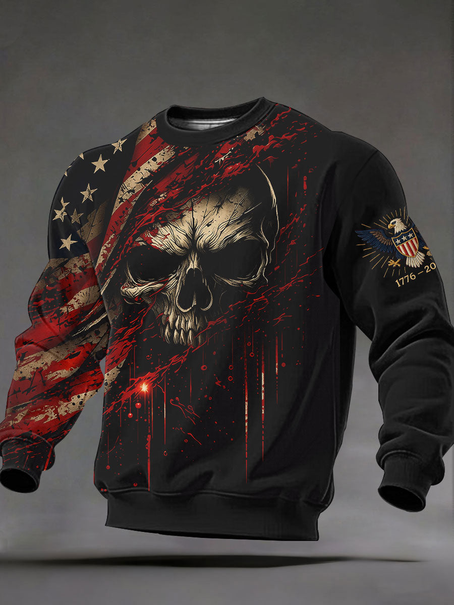 Men's Freedom Anniversary Printed Casual Sweatshirt