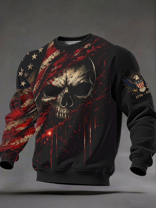 Men's Freedom Anniversary Printed Casual Sweatshirt