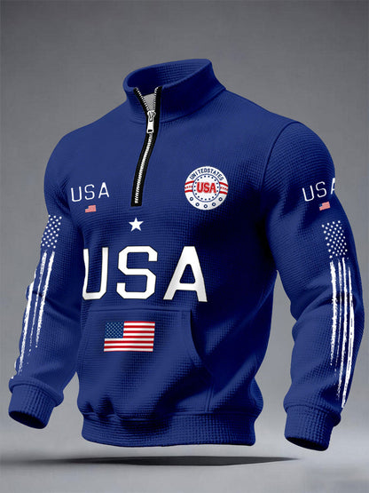 Men's Flag Waffle Sweatshirts