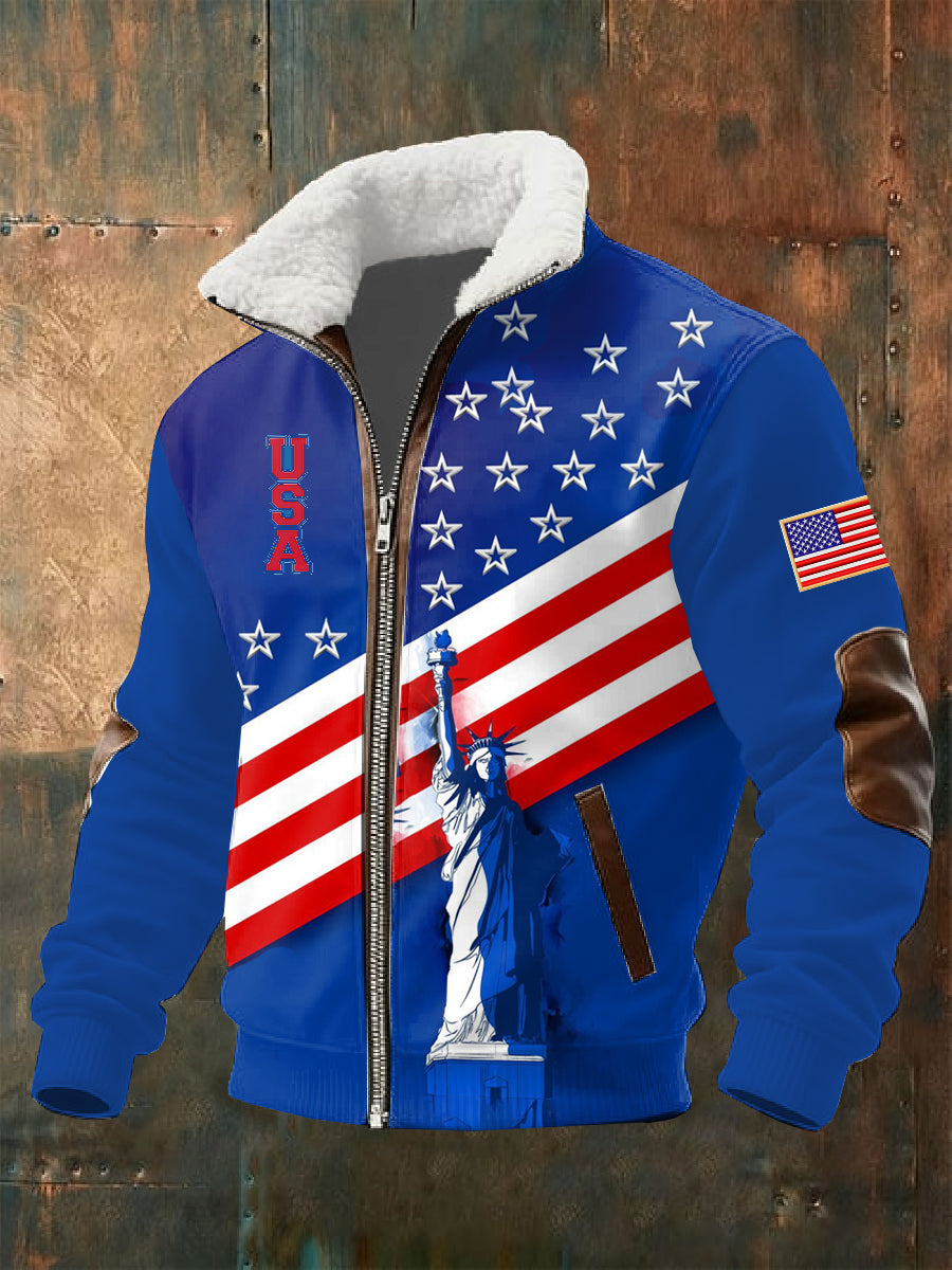 Men's Retro Anniversary Printed Jack Coat