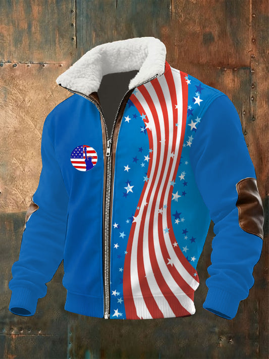 Men's Retro Anniversary Printed Jacket