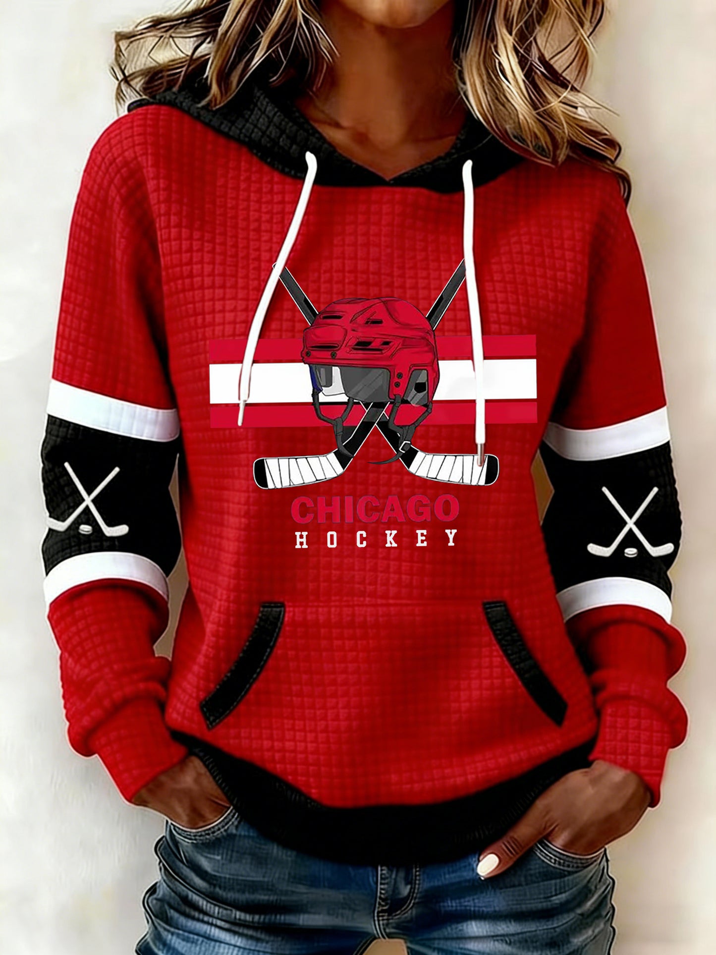 Women's Hockey Printed Hoodie