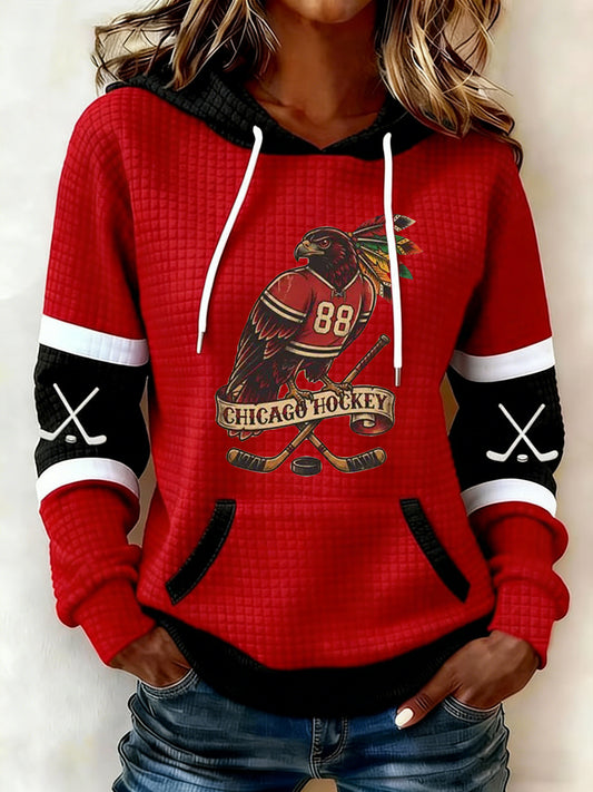 Women's Hockey Printed Hoodie