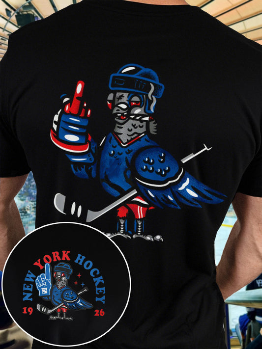 Men's New York Ice Hockey Print short sleeves t-shirt