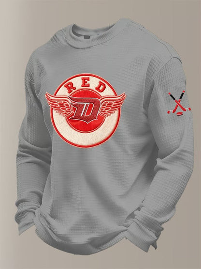 Men's Hockey Waffle Printed Sweatshirt