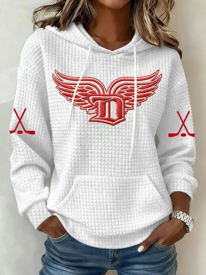 Women's Hockey Waffle Printed Hoodie