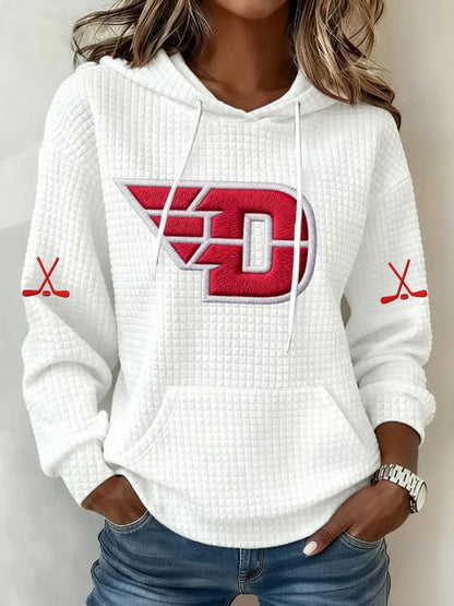 Women's Hockey Waffle Printed Hoodie