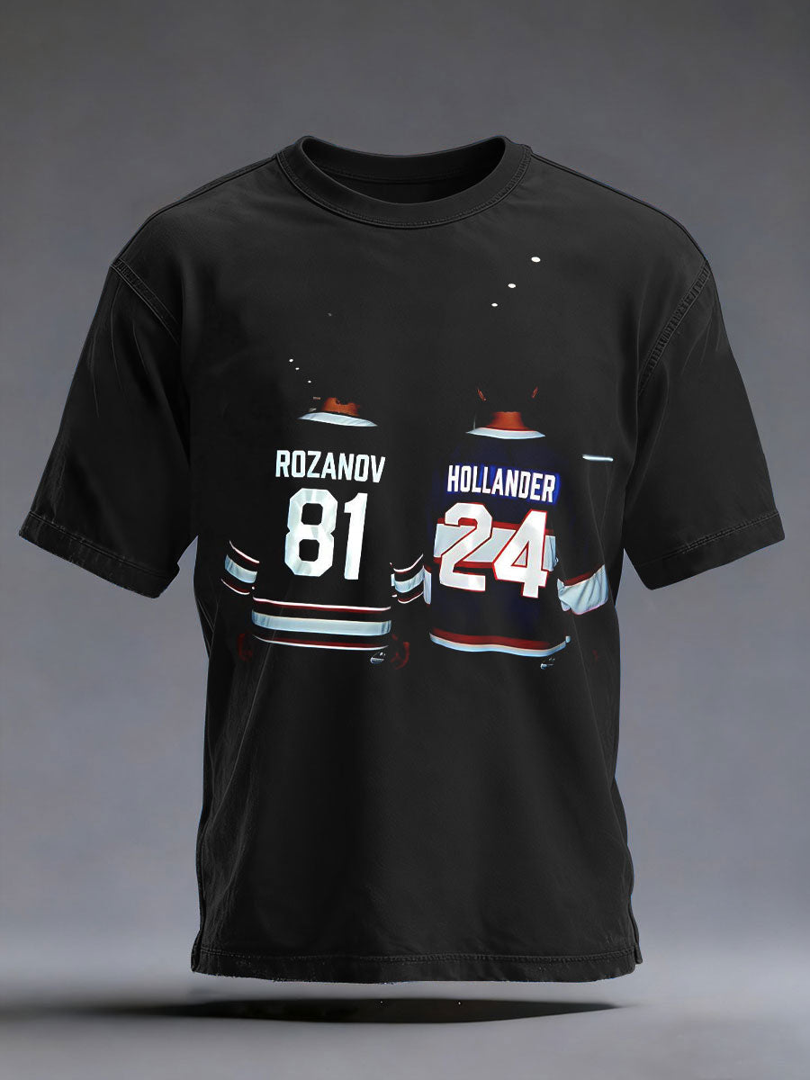 Men's Hockey Print Casual T-shirt