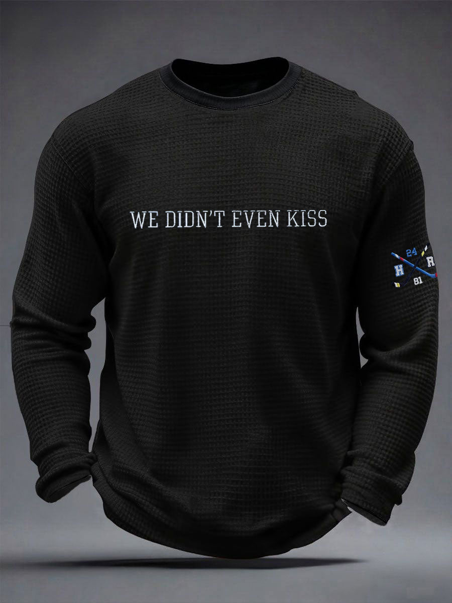 Men's Hockey Waffle Print Casual T-Shirt