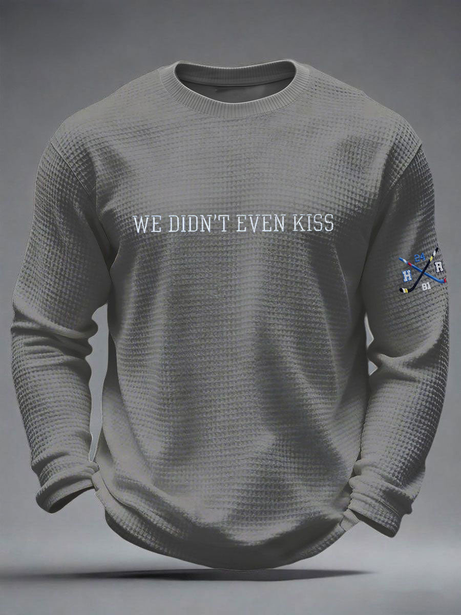 Men's Hockey Waffle Print Casual T-Shirt