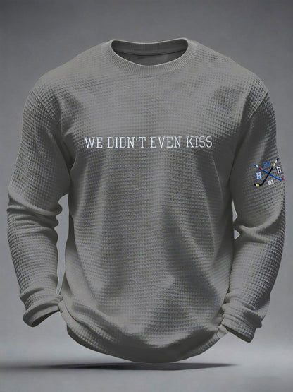 Men's Hockey Waffle Print Casual T-Shirt