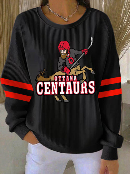 Women's Hockey Print Casual Sweatshirt