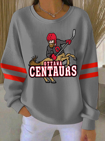 Women's Hockey Print Casual Sweatshirt