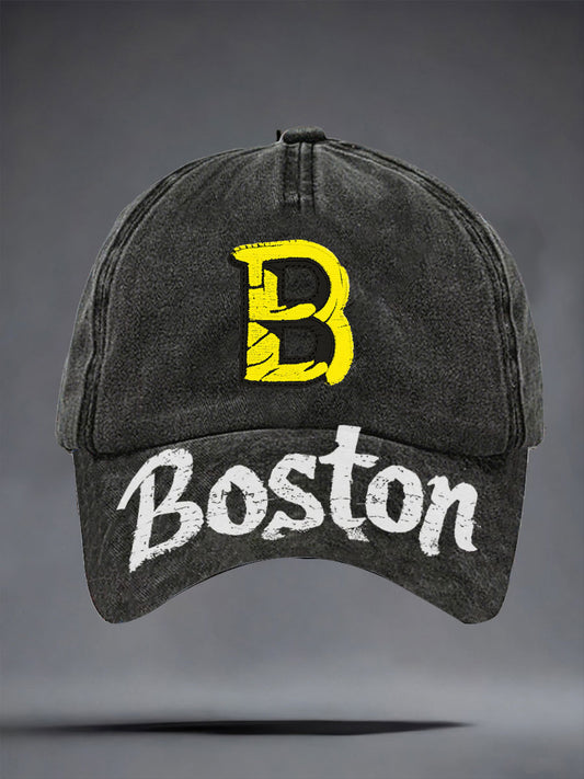 Unisex Vintage Hockey Print Hat