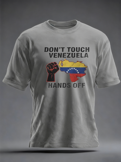 Men's Venezuela Print imitation cotton short-sleeved T-shirt