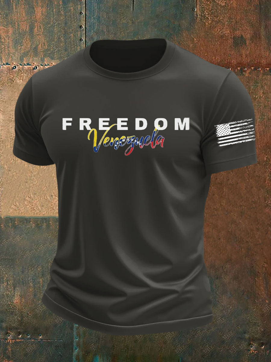 Men's Freedom Venezuela Printed T-shirt