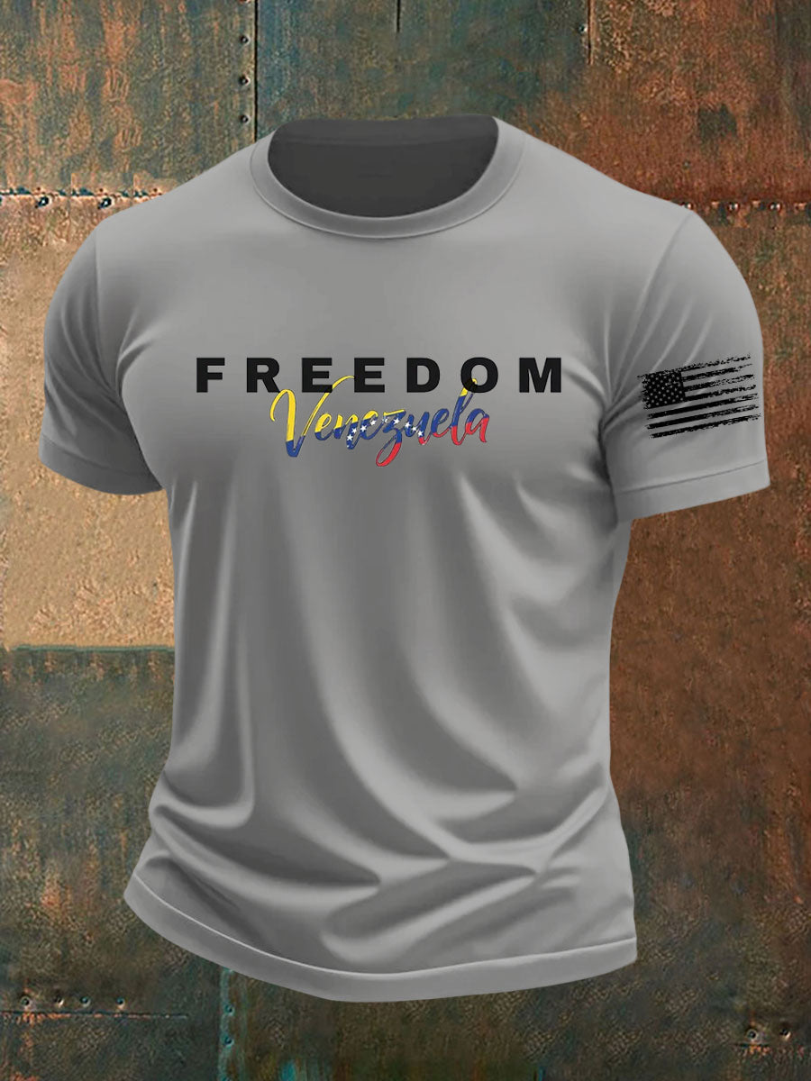 Men's Freedom Venezuela Printed T-shirt