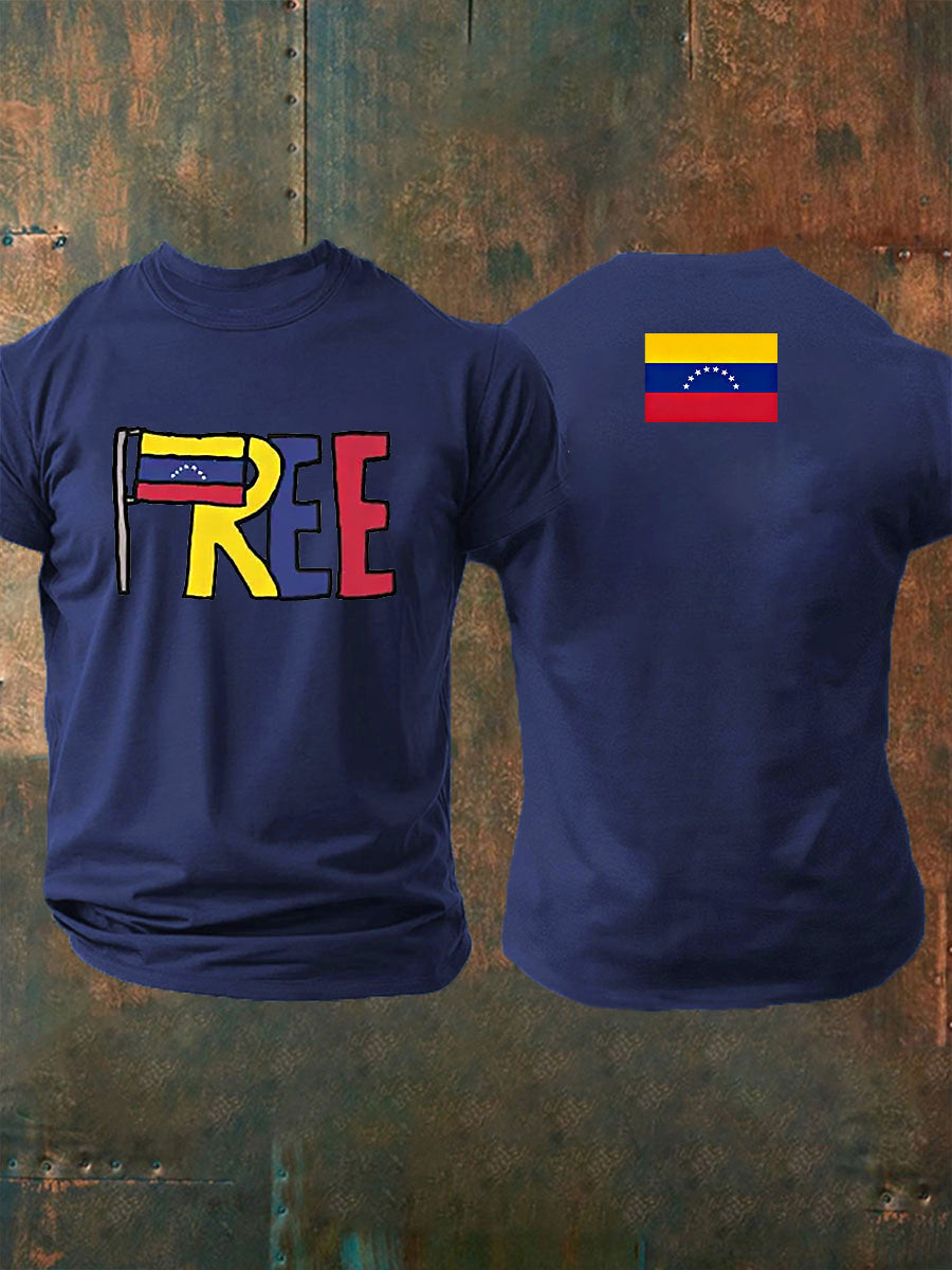 Men's Freedom Venezuela Short Sleeve T-shirt