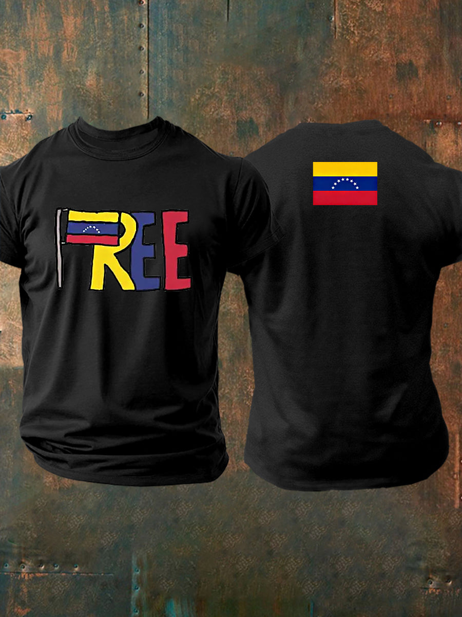 Men's Freedom Venezuela Short Sleeve T-shirt