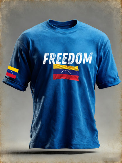 Men's Freedom Venezuela Short Sleeve T-shirt